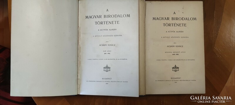 A Magyar Birodalom története 1-2 kötet