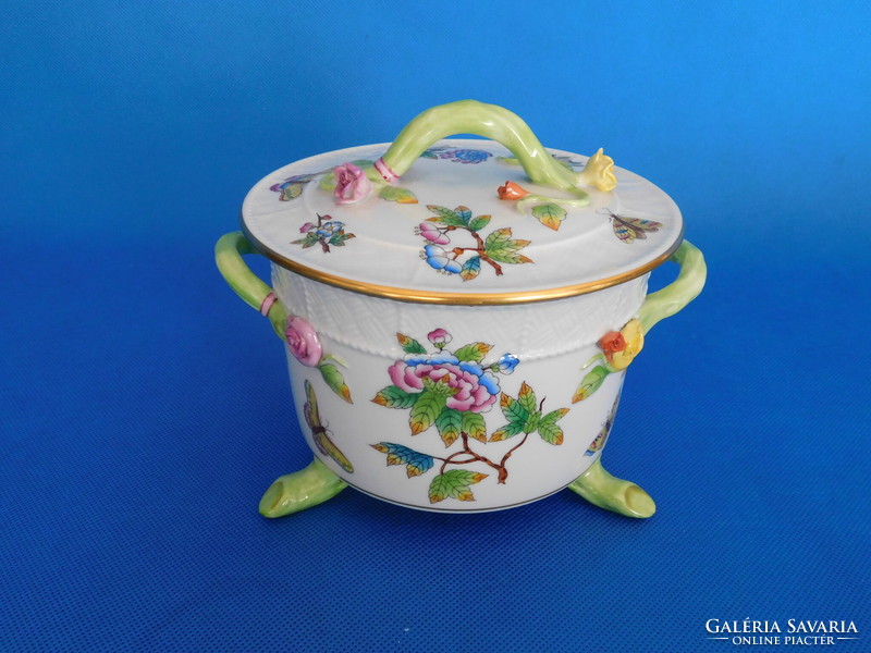 Herend Victoria's richly painted biscuit holder