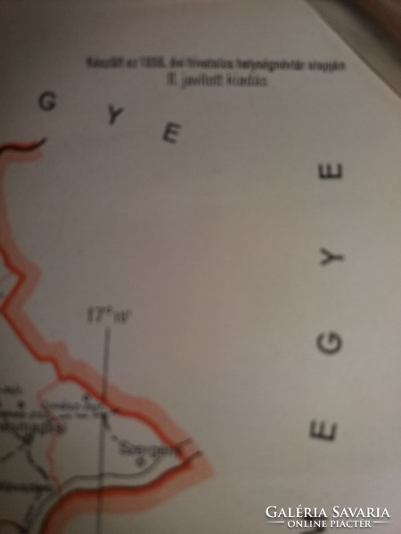 1957. Régi Rendőrségi megyetérkép a közigazgatási átalkítások után VAS megye a képek szerint