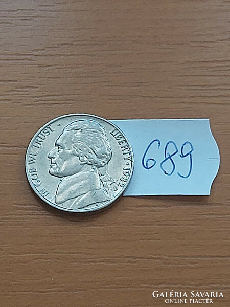 USA 5 cents 1982 d, jefferson 689.