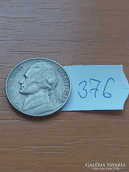 USA 5 cents 1964 jefferson 376.
