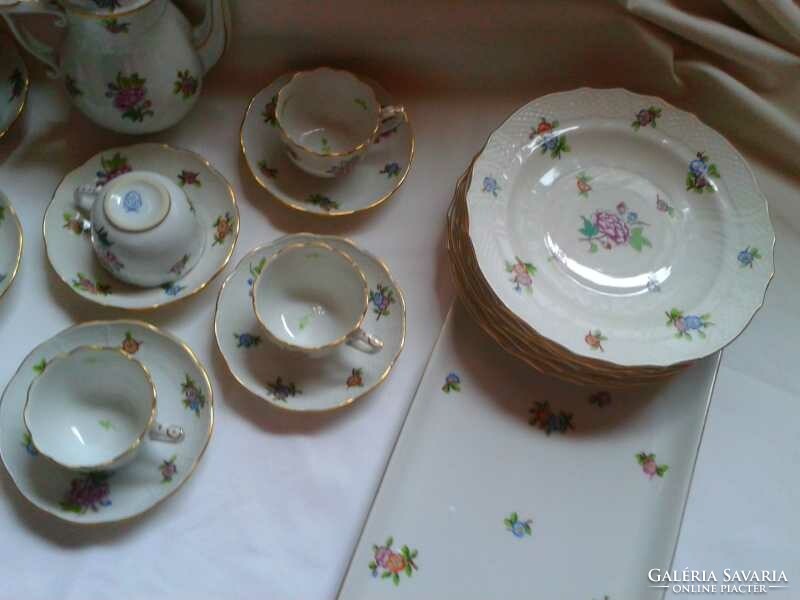 Herend mocha and cake set with Eton pattern