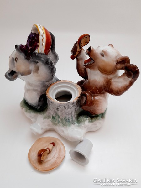 Lomonosov porcelán, kalamáris, medvék