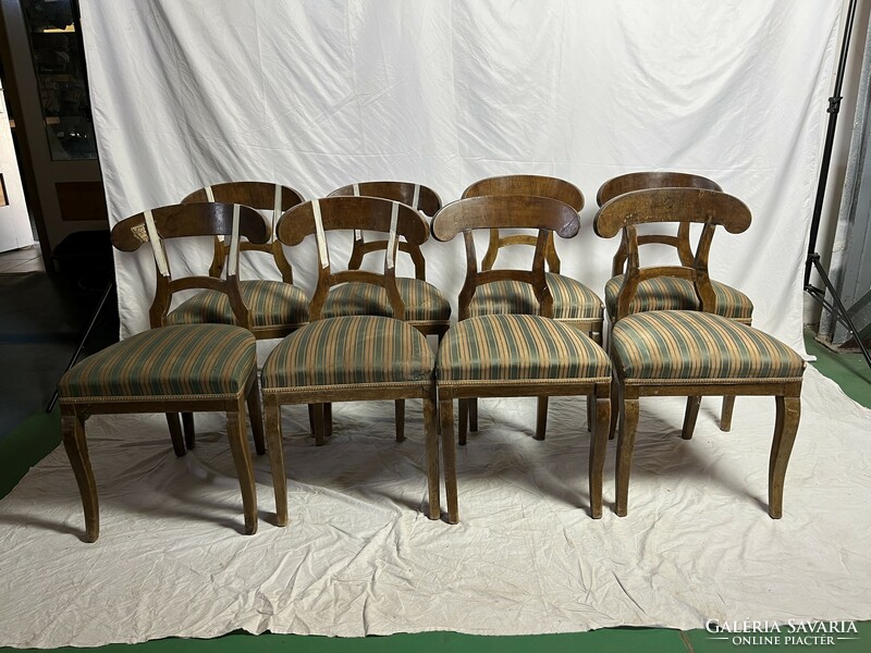 8 antique Bieder chairs