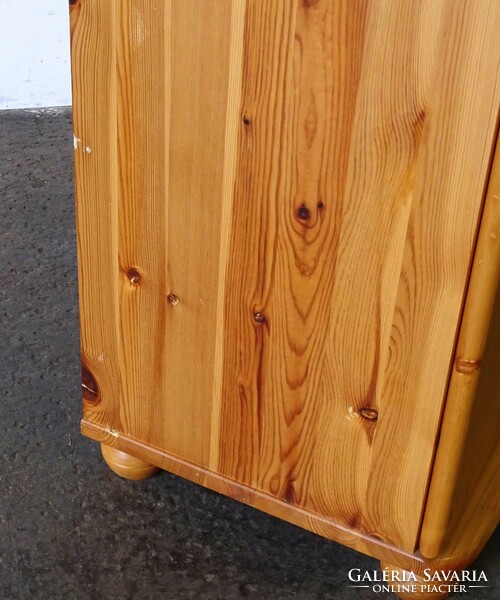 1N788 pine chest of drawers with two doors and shelves 77 x 120 x 45 cm