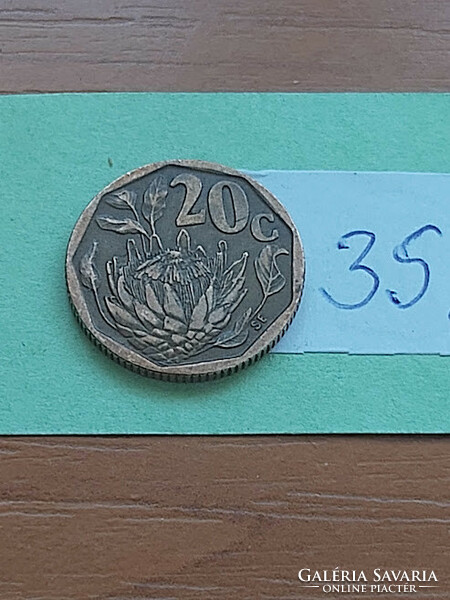 South Africa 20 cents 1994 sugar bush protea, 35.