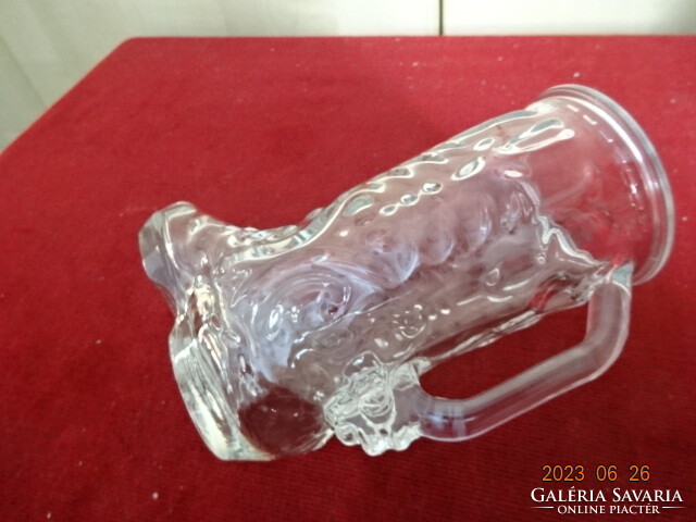 Mexicói fújt üvegcsizma, füles pohár, magassága 16,5 cm. Jókai.