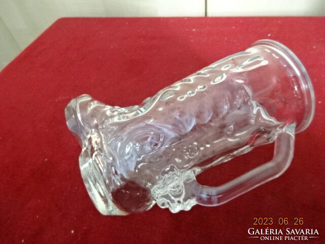 Mexican blown glass boot, cup with ears, height 16.5 cm. Jokai.