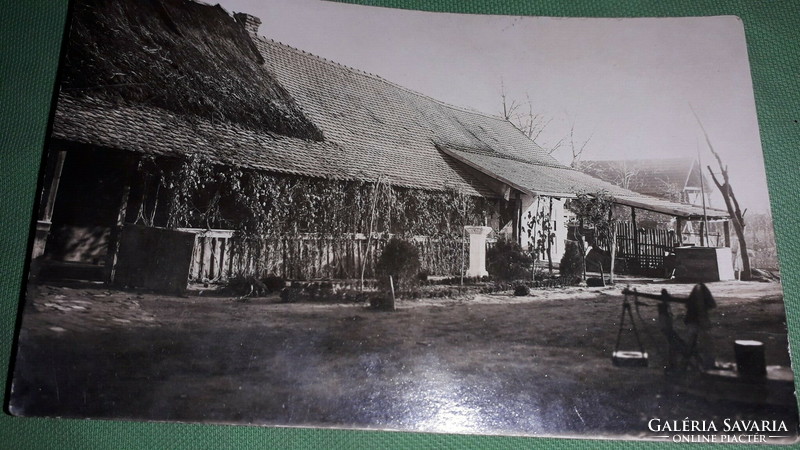 Antique ca. 1920. Marcella Pernyész's house hooked photo postcard according to the pictures