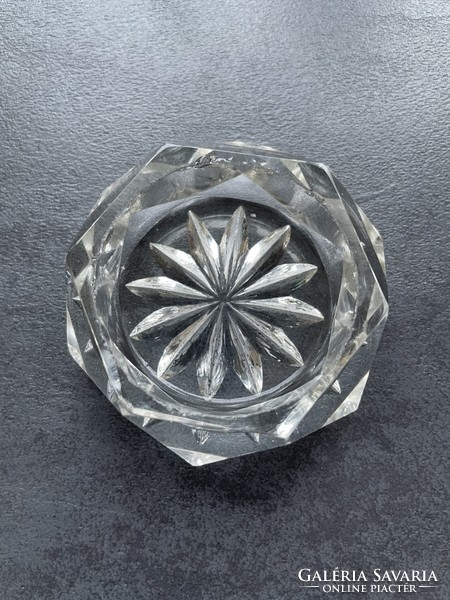 Nicely polished small crystal candle holder