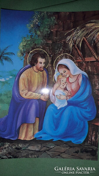 Retro színes keresztény postatiszta karácsonyi képeslapapok 4 db EGYBEN a képek szerint  3.