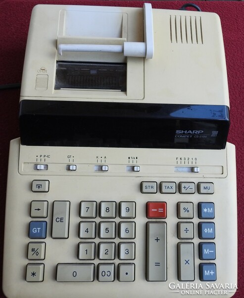 Sharp retro electric tape calculator