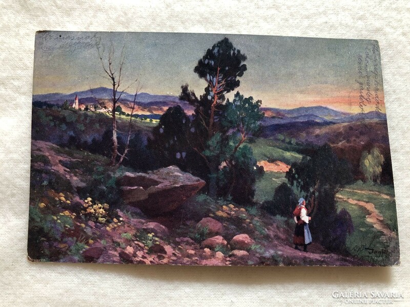 Antik, régi képeslap -  1917                       -6.