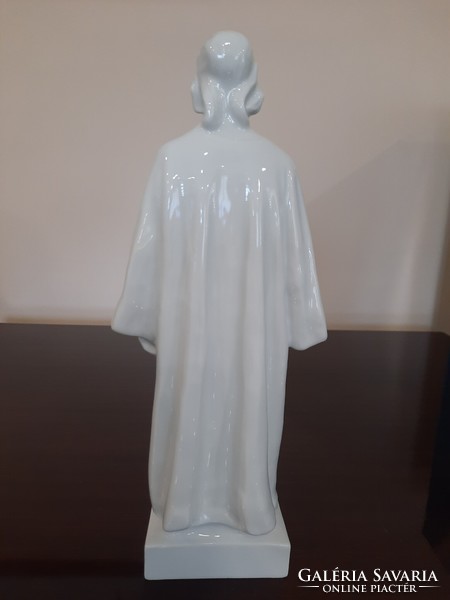 White Herend porcelain Jesus Christ statue