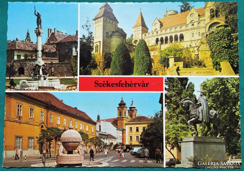 Székesfehérvár, részletek, postatiszta képeslap, 1982