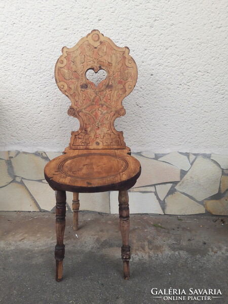 Folk carved chair