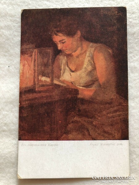 Antique, old postcard - post clean -6.