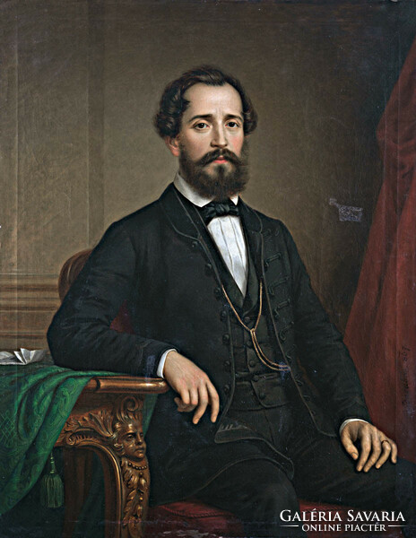 Portrait of Ernő Prihradny Miklós Barabás