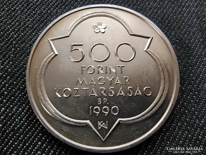 Buda Civitas Regia .900 ezüst 500 Forint 1990 BP BU CSODÁS PATINÁS (id34803)