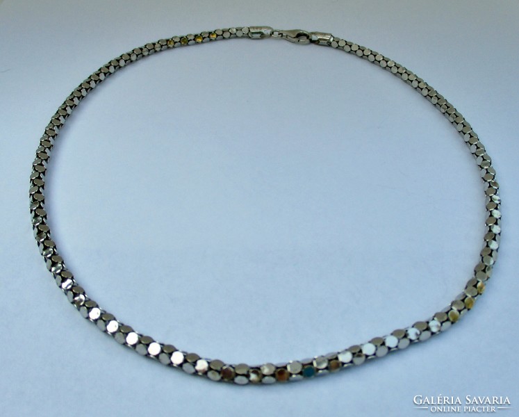 Wonderful wide sparkling silver necklace / necklaces