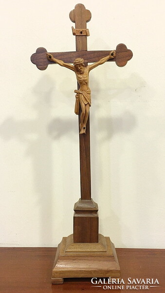 37 cm high wooden crucifix