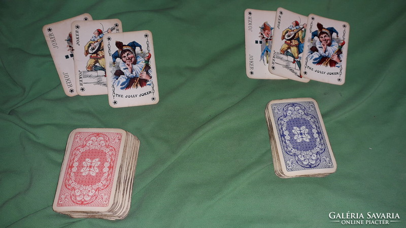 Old double deck French rummy card 109 cards according to the pictures