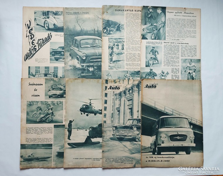 Ritka! Auto-Motor magazin 8 db, 1961. március-december