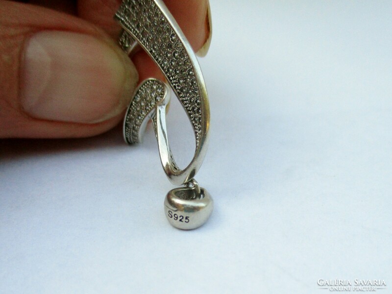 Wonderful heart silver pendant