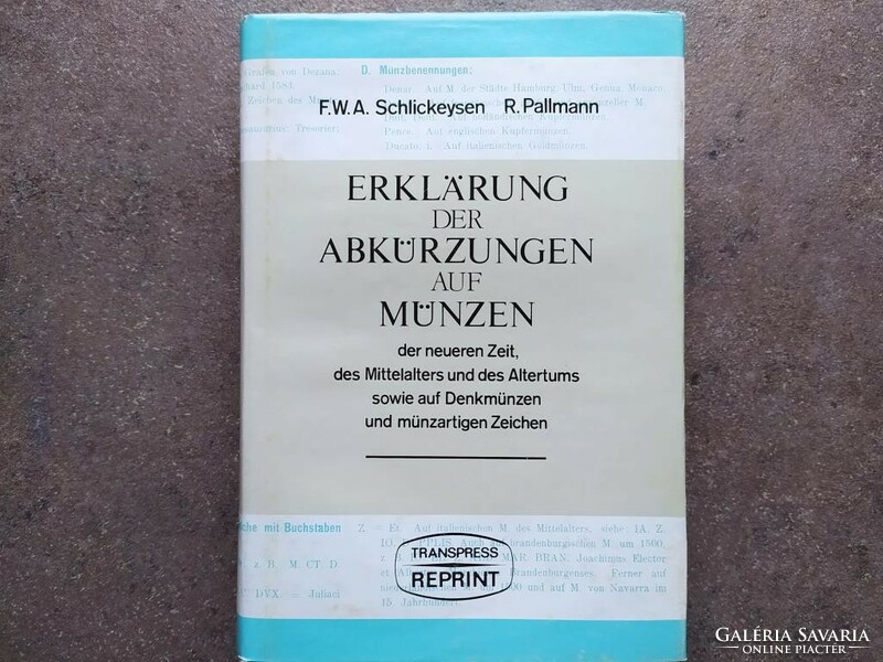 Erklarung der Abkürzungen alt Münzen (A régi érmék rövidítéseinek magyarázata) (id62569)