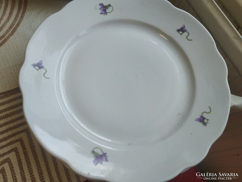 Zsolnay porcelain blue floral flat plate 5 pieces for sale!