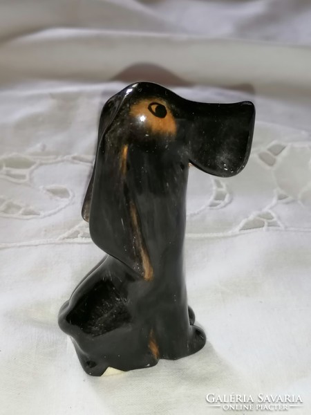 Very rare art deco granite dog