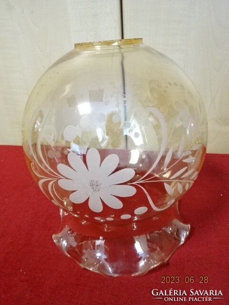 Cream-colored glass shade, for chandelier, two pieces, height 18 cm. Jokai.