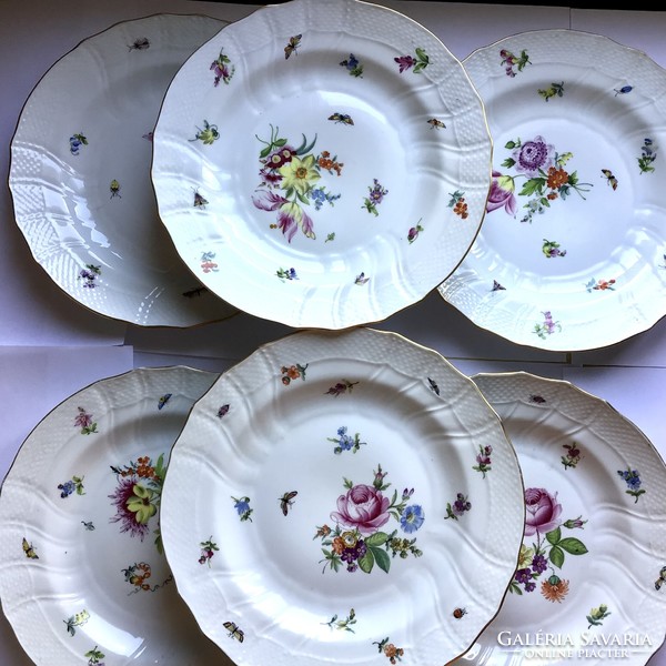 Herend 19th century plate series 6 pcs
