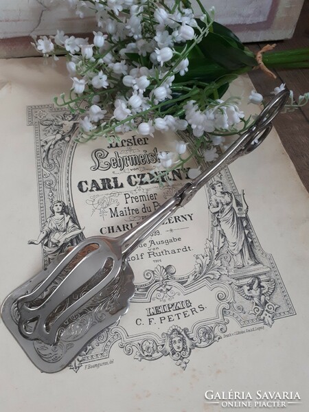 Silver-plated cake tweezers