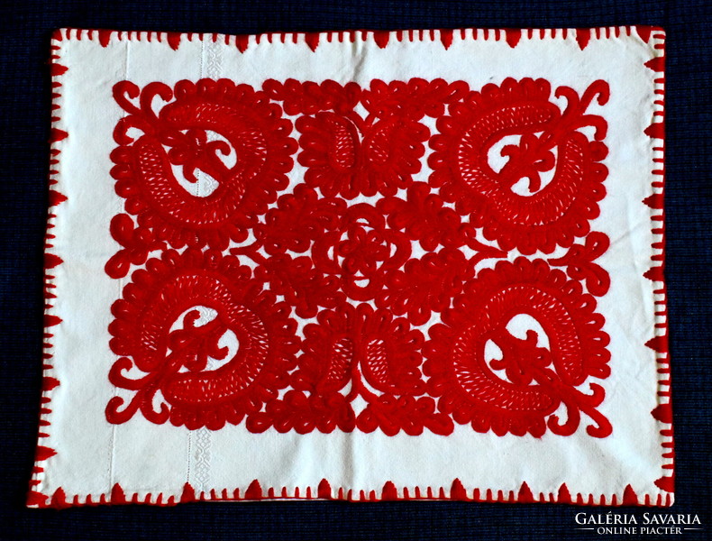 Embroidered linen Transylvanian written pillow cover decorative pillow 45x60.5cm