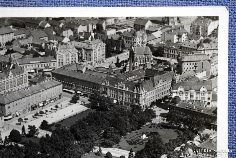 Szeged . Széchenyi tér -  légi fotó képeslap -Aérophoto   1936   Délvidéki Aero Klub