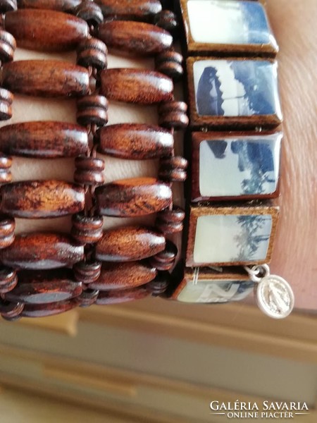 Retro wooden rubber bracelets