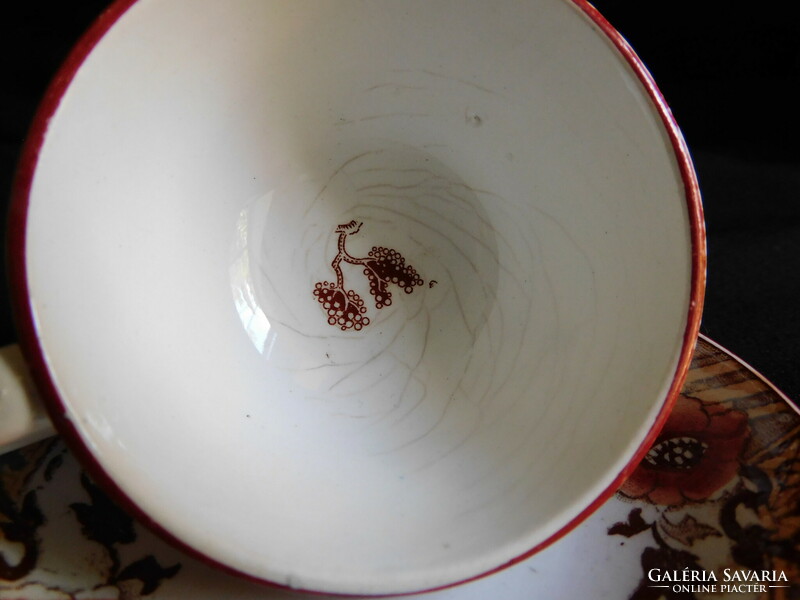 Antik Sarreguemines kávés (mokkás) szett