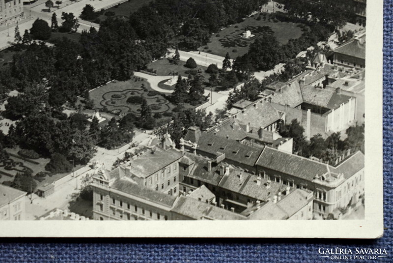 Szeged . Széchenyi tér -  légi fotó képeslap -Aérophoto   1936   Délvidéki Aero Klub