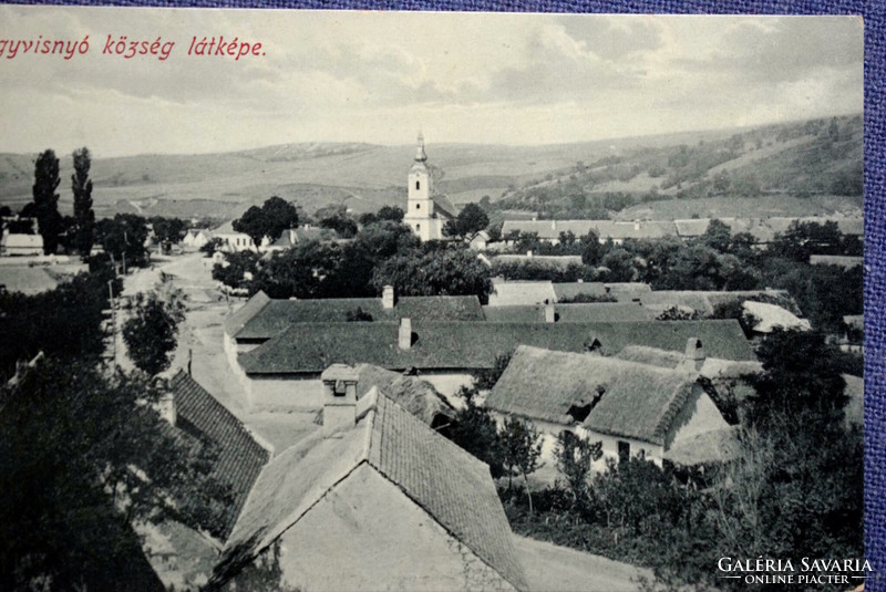 Nagyvisnyó község látképe  fotó képeslap  ~1920  Baross nyomda/Eger