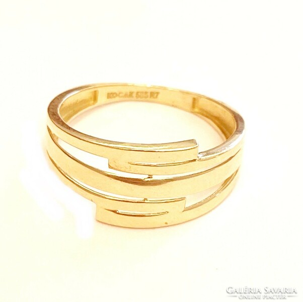 Sárga arany kő nélküli gyűrű M56