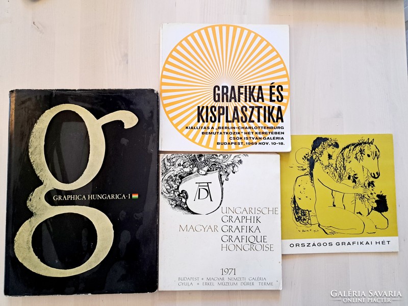 Hungarian graphics 1971, graphics and small plastic arts 1969, grafica hungarica i, graphics week together