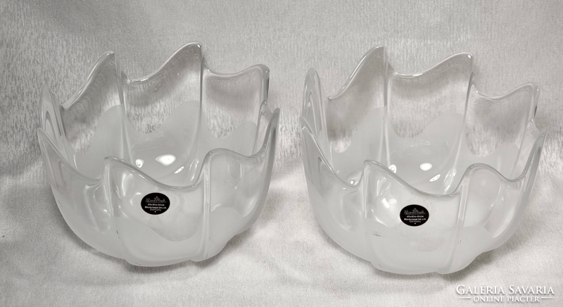 2 rosenthal studio line glass/crystal bowls, series: eistau, design: nanny still mckinney,