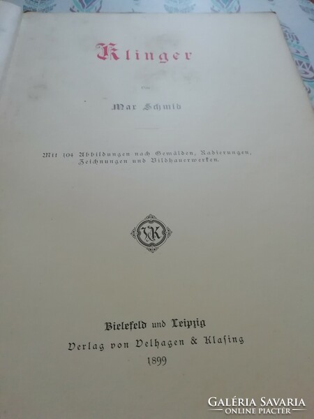 1899 Klinger Mar Sdjmib nagyon ritka