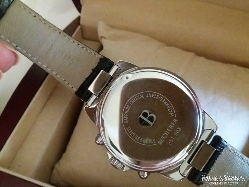 Bucherer professional chronograph wristwatch. With certificate