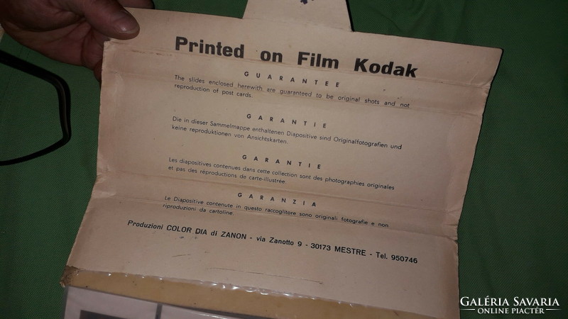 Régi utazó szuvenír emlék OLASZORSZÁG - VELENCE 36 db diafilm eredeti csomagolássala képek szerint