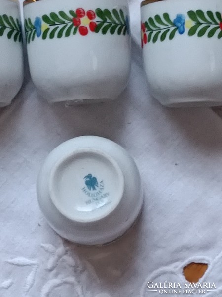 Hollóházi porcelán kupicák (6 db)