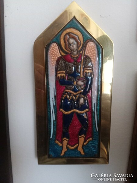 Fire enamel picture-smith Elizabeth St. Archangel Michael!