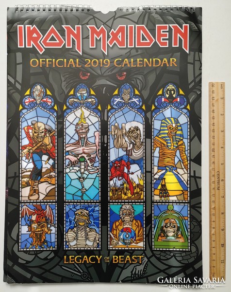 Iron Maiden - 2019-es hivatalos falinaptár - Official Calendar