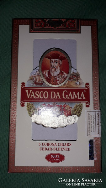Retro VASCO DE GAMMA SUMATRA - BRASIL papír karton szivar doboz 17 x 10 cm a képek szerint
